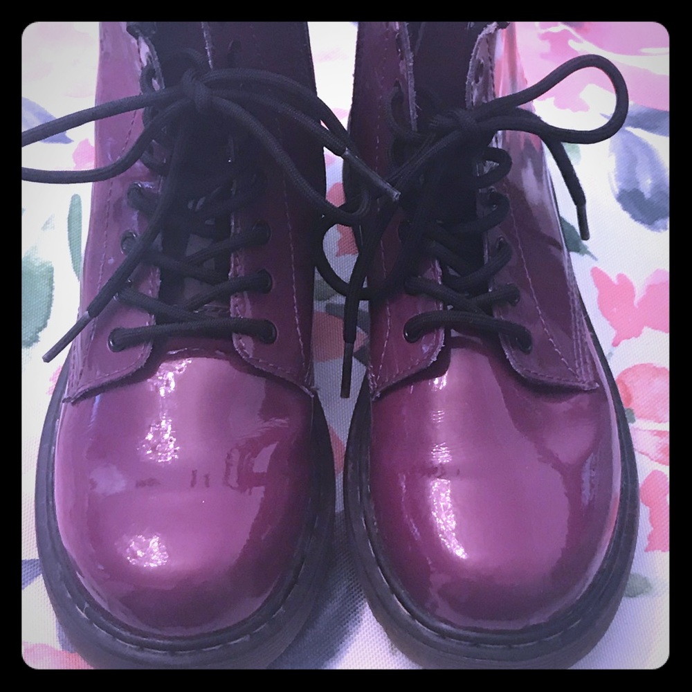 Dr Martens 1460 Vegan Chrome Patent Leather Boots